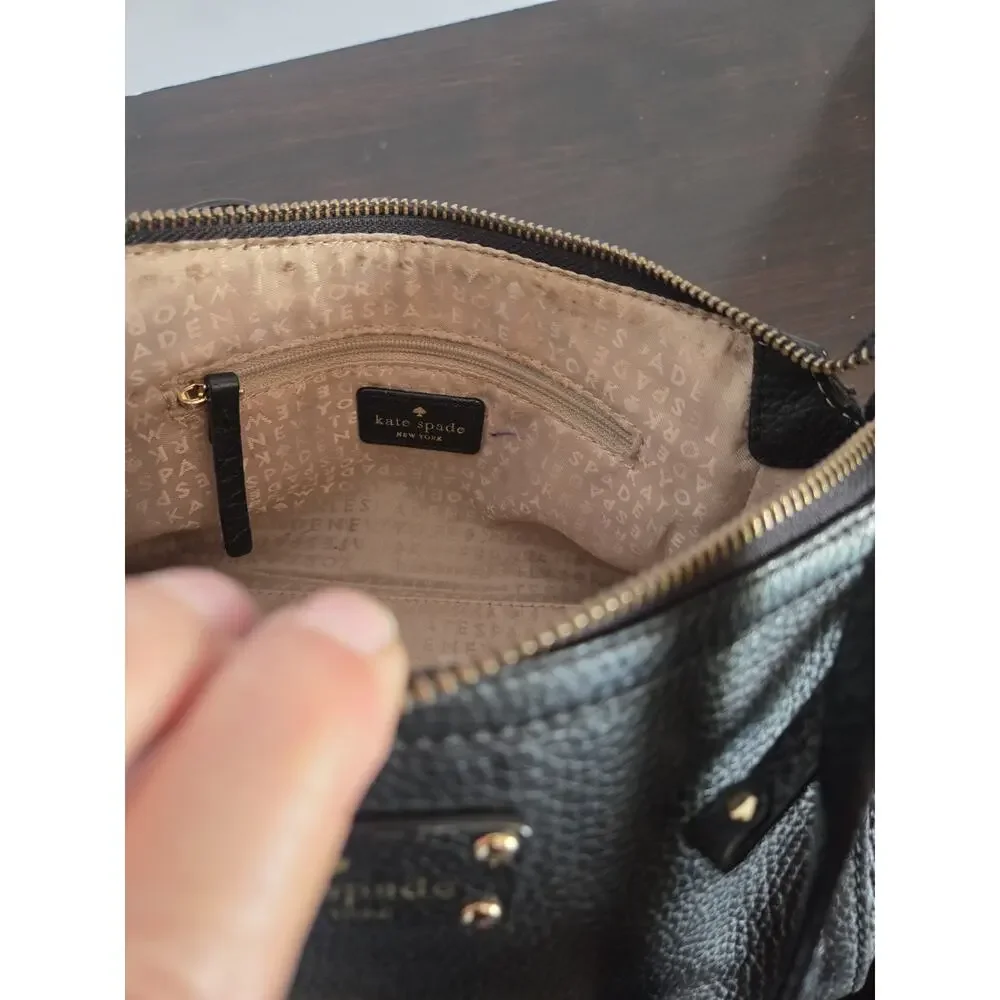 Kate Spade Berkshire Road Gabriella Pebbled Black Leather Purse Crossbody